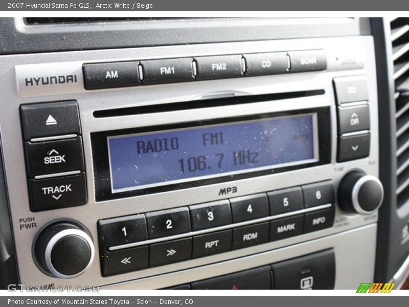 Arctic White / Beige 2007 Hyundai Santa Fe GLS