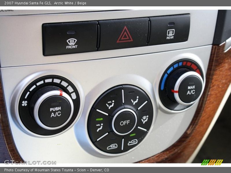 Arctic White / Beige 2007 Hyundai Santa Fe GLS