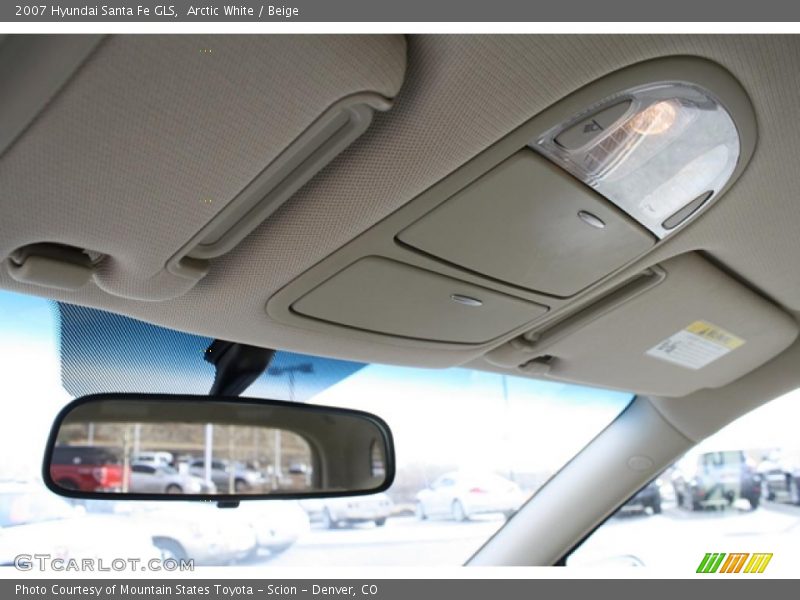 Arctic White / Beige 2007 Hyundai Santa Fe GLS