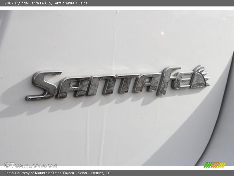 Arctic White / Beige 2007 Hyundai Santa Fe GLS