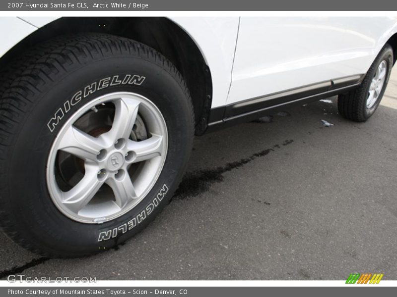 Arctic White / Beige 2007 Hyundai Santa Fe GLS