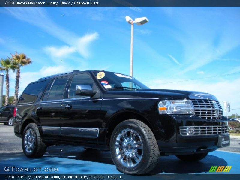 Black / Charcoal Black 2008 Lincoln Navigator Luxury
