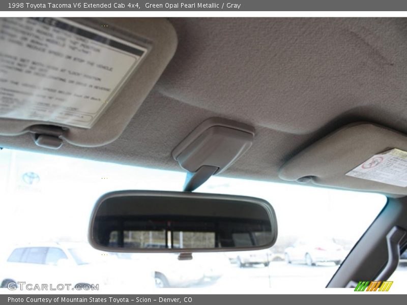 Green Opal Pearl Metallic / Gray 1998 Toyota Tacoma V6 Extended Cab 4x4
