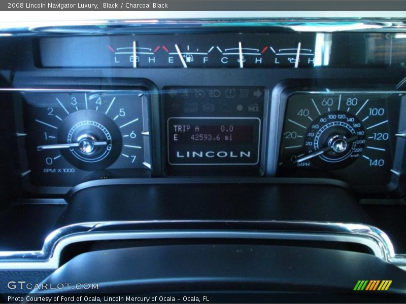 Black / Charcoal Black 2008 Lincoln Navigator Luxury