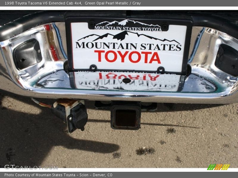 Green Opal Pearl Metallic / Gray 1998 Toyota Tacoma V6 Extended Cab 4x4