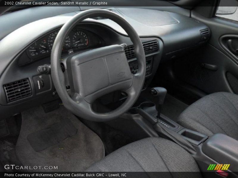 Sandrift Metallic / Graphite 2002 Chevrolet Cavalier Sedan