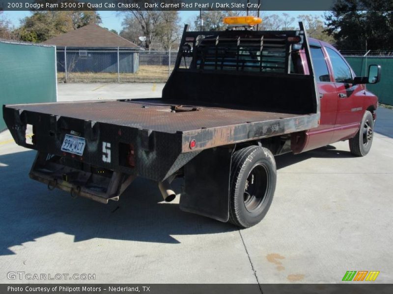 Dark Garnet Red Pearl / Dark Slate Gray 2003 Dodge Ram 3500 ST Quad Cab Chassis