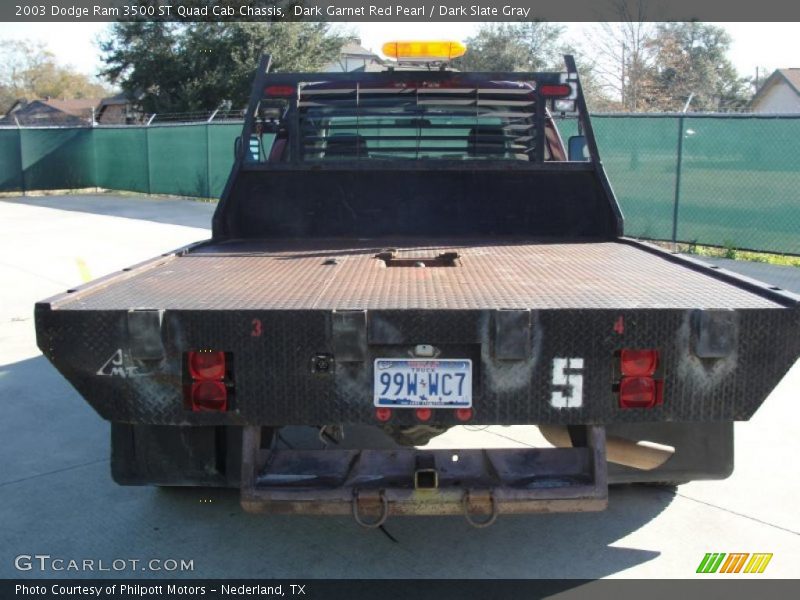 Dark Garnet Red Pearl / Dark Slate Gray 2003 Dodge Ram 3500 ST Quad Cab Chassis