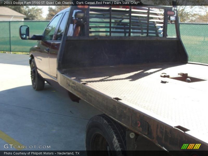 Dark Garnet Red Pearl / Dark Slate Gray 2003 Dodge Ram 3500 ST Quad Cab Chassis