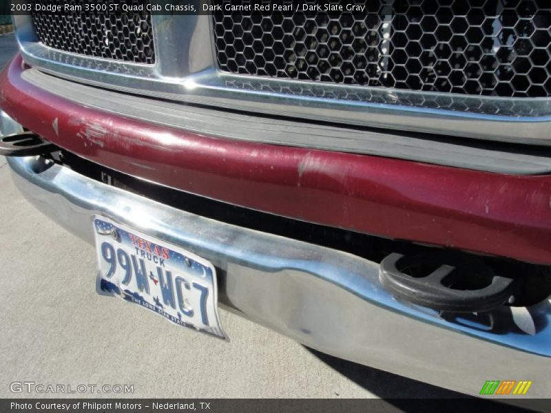 Dark Garnet Red Pearl / Dark Slate Gray 2003 Dodge Ram 3500 ST Quad Cab Chassis