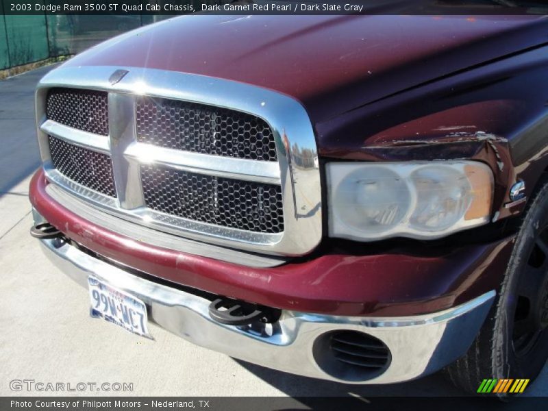 Dark Garnet Red Pearl / Dark Slate Gray 2003 Dodge Ram 3500 ST Quad Cab Chassis