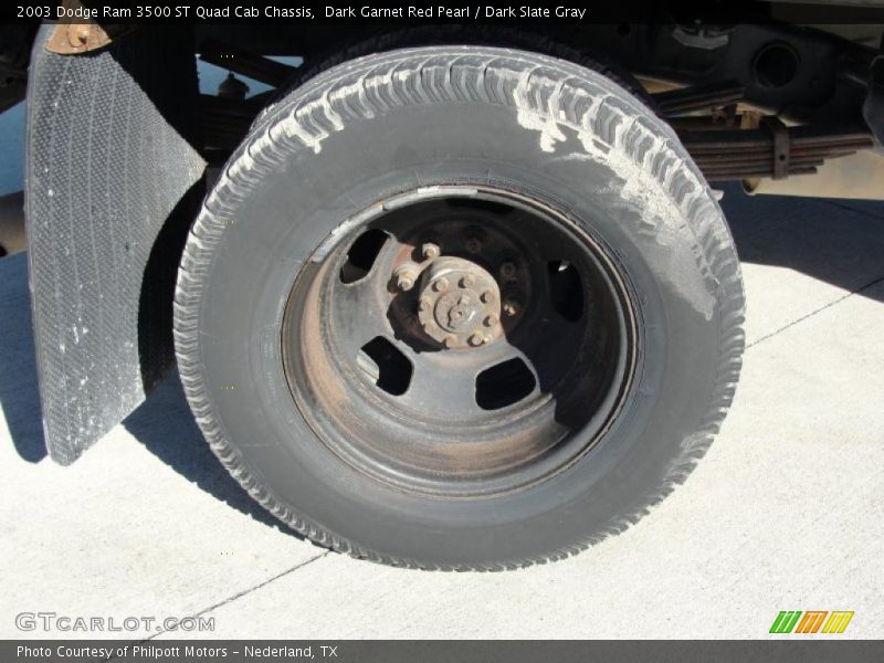Dark Garnet Red Pearl / Dark Slate Gray 2003 Dodge Ram 3500 ST Quad Cab Chassis