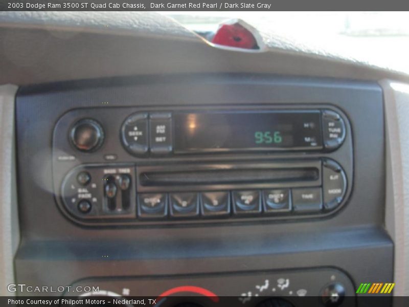 Dark Garnet Red Pearl / Dark Slate Gray 2003 Dodge Ram 3500 ST Quad Cab Chassis