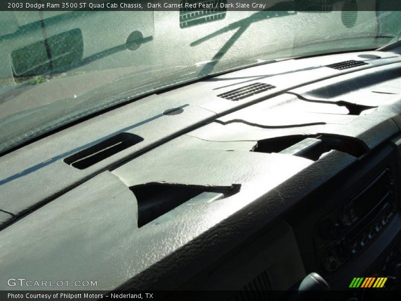 Dark Garnet Red Pearl / Dark Slate Gray 2003 Dodge Ram 3500 ST Quad Cab Chassis