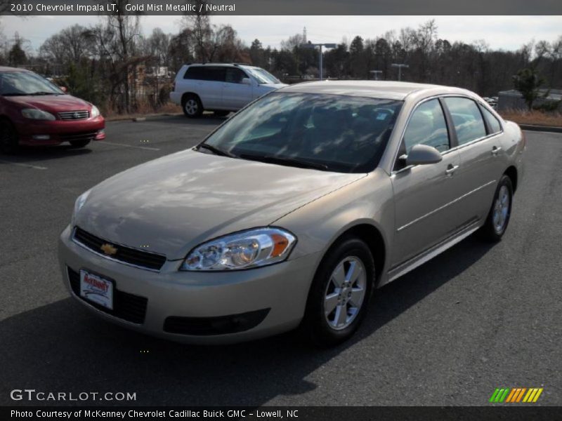 Gold Mist Metallic / Neutral 2010 Chevrolet Impala LT