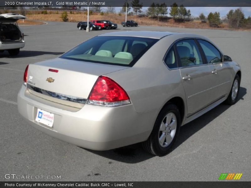 Gold Mist Metallic / Neutral 2010 Chevrolet Impala LT