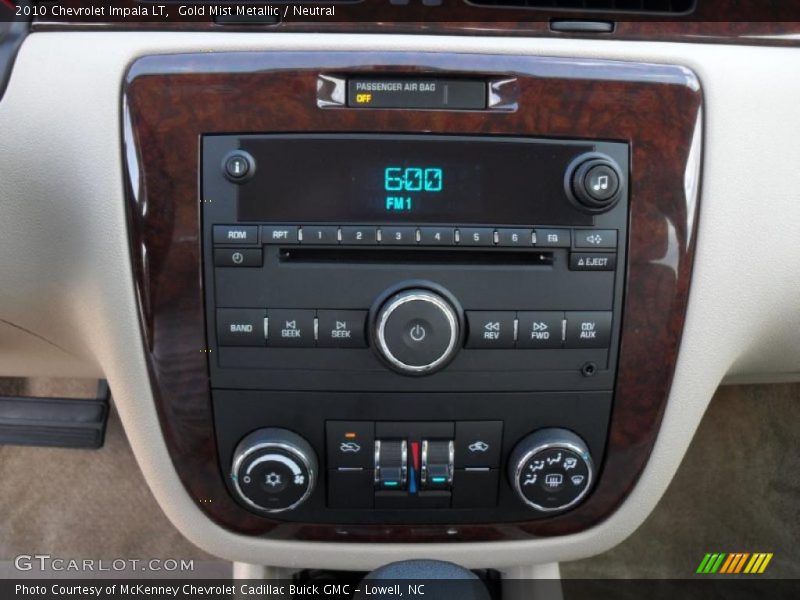 Gold Mist Metallic / Neutral 2010 Chevrolet Impala LT