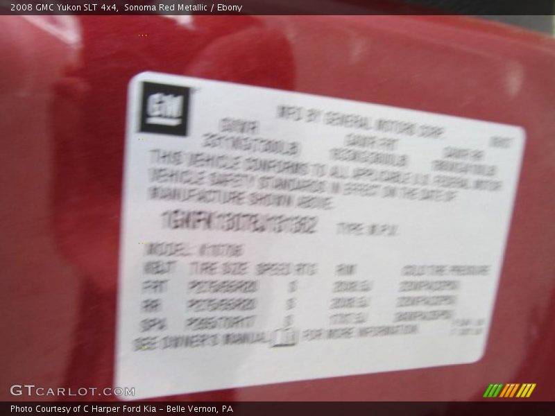 Sonoma Red Metallic / Ebony 2008 GMC Yukon SLT 4x4