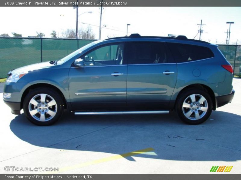 Silver Moss Metallic / Light Gray/Ebony 2009 Chevrolet Traverse LTZ