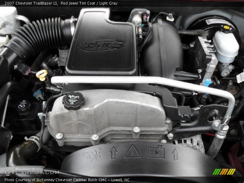 Red Jewel Tint Coat / Light Gray 2007 Chevrolet TrailBlazer LS