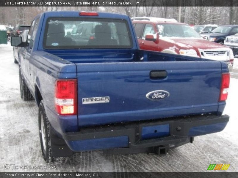 Vista Blue Metallic / Medium Dark Flint 2011 Ford Ranger XLT SuperCab 4x4