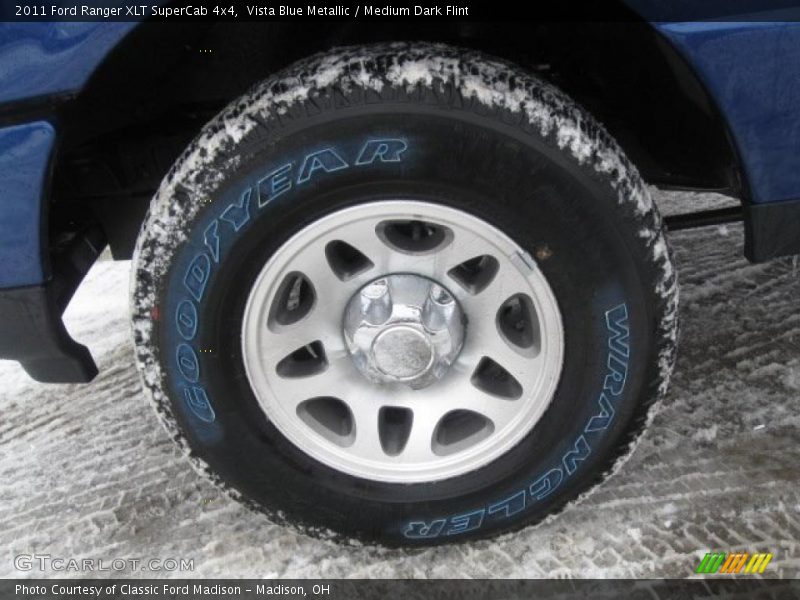 Vista Blue Metallic / Medium Dark Flint 2011 Ford Ranger XLT SuperCab 4x4