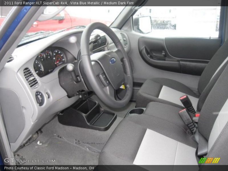 Vista Blue Metallic / Medium Dark Flint 2011 Ford Ranger XLT SuperCab 4x4
