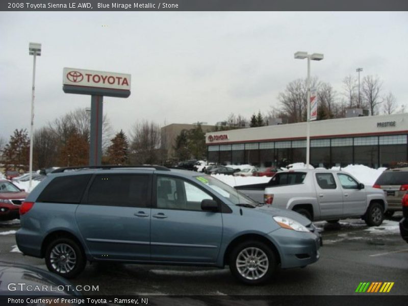 Blue Mirage Metallic / Stone 2008 Toyota Sienna LE AWD