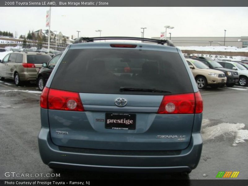 Blue Mirage Metallic / Stone 2008 Toyota Sienna LE AWD