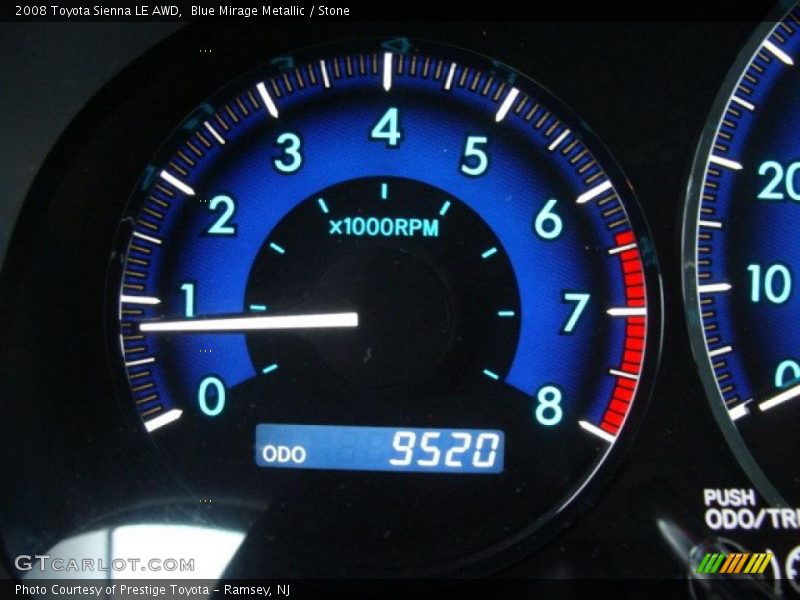 Blue Mirage Metallic / Stone 2008 Toyota Sienna LE AWD