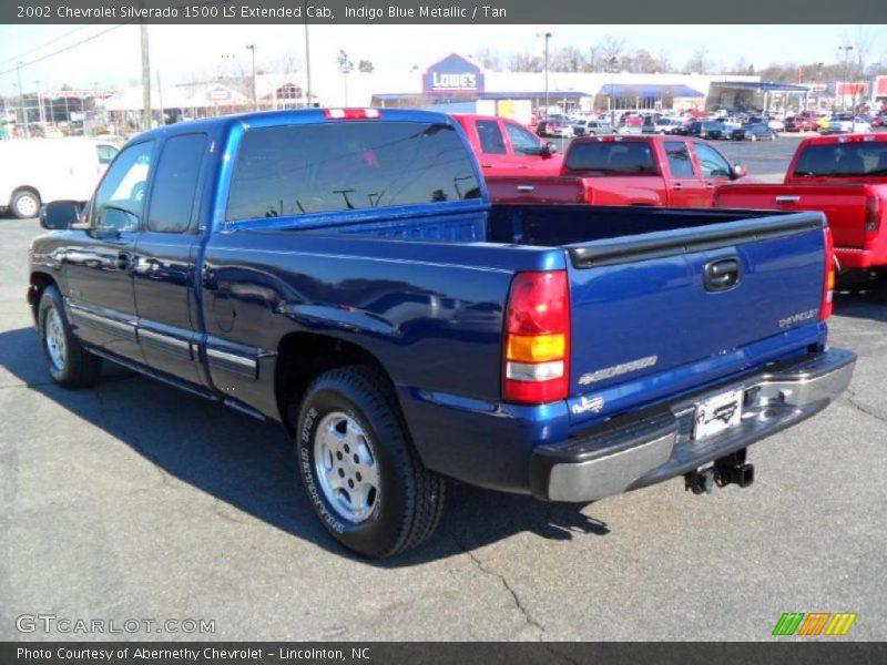 Indigo Blue Metallic / Tan 2002 Chevrolet Silverado 1500 LS Extended Cab