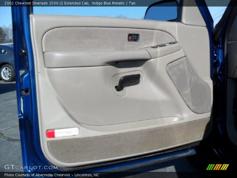 Indigo Blue Metallic / Tan 2002 Chevrolet Silverado 1500 LS Extended Cab