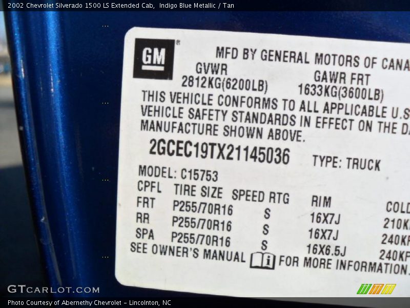 Indigo Blue Metallic / Tan 2002 Chevrolet Silverado 1500 LS Extended Cab