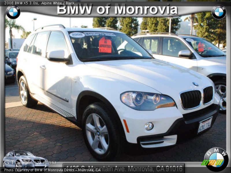 Alpine White / Black 2008 BMW X5 3.0si