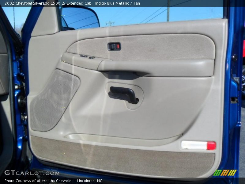 Indigo Blue Metallic / Tan 2002 Chevrolet Silverado 1500 LS Extended Cab