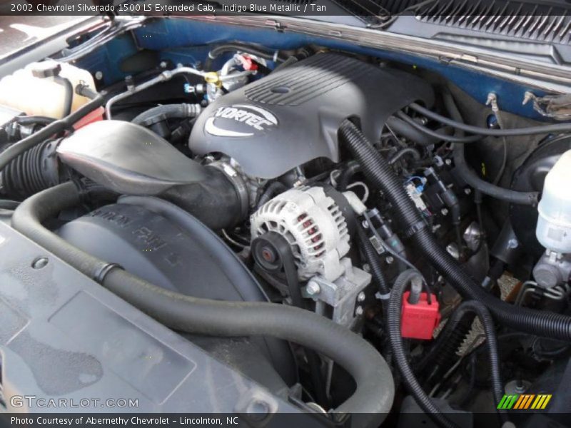 Indigo Blue Metallic / Tan 2002 Chevrolet Silverado 1500 LS Extended Cab