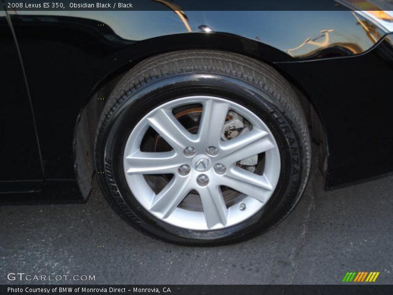 Obsidian Black / Black 2008 Lexus ES 350