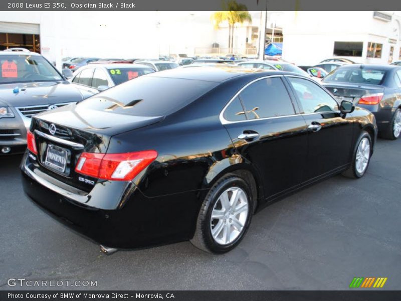Obsidian Black / Black 2008 Lexus ES 350