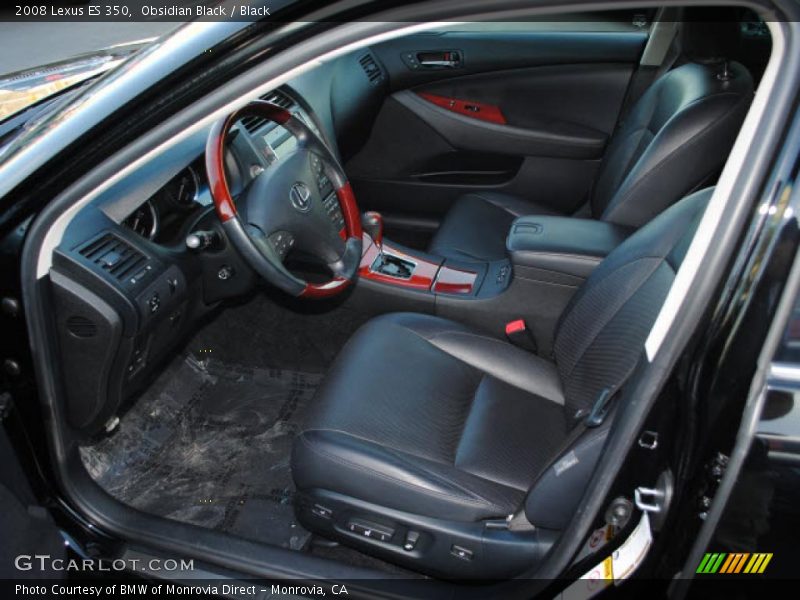 Obsidian Black / Black 2008 Lexus ES 350