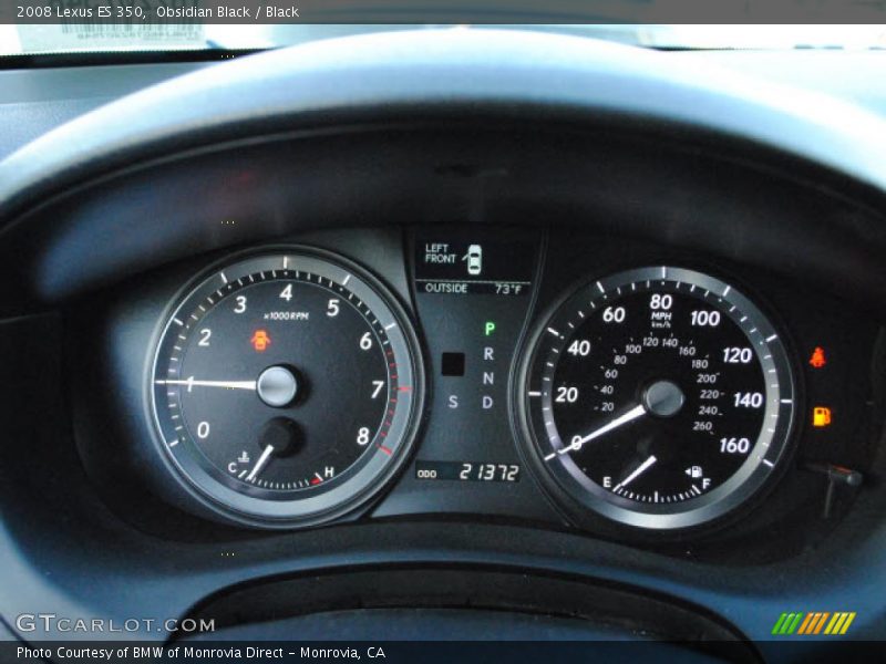 Obsidian Black / Black 2008 Lexus ES 350