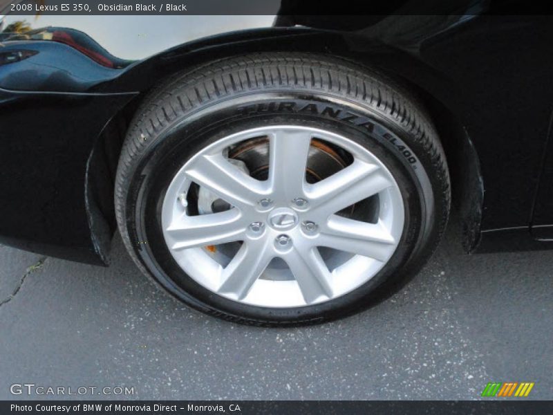 Obsidian Black / Black 2008 Lexus ES 350