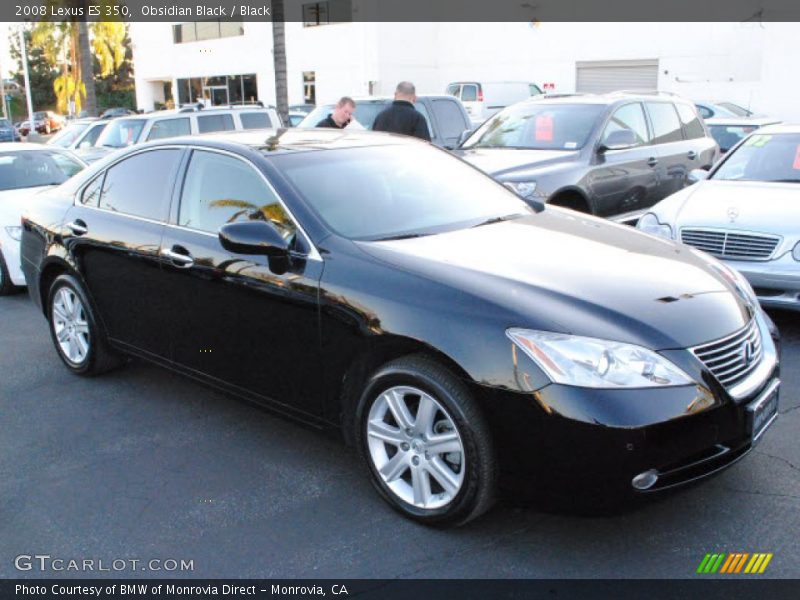 Obsidian Black / Black 2008 Lexus ES 350