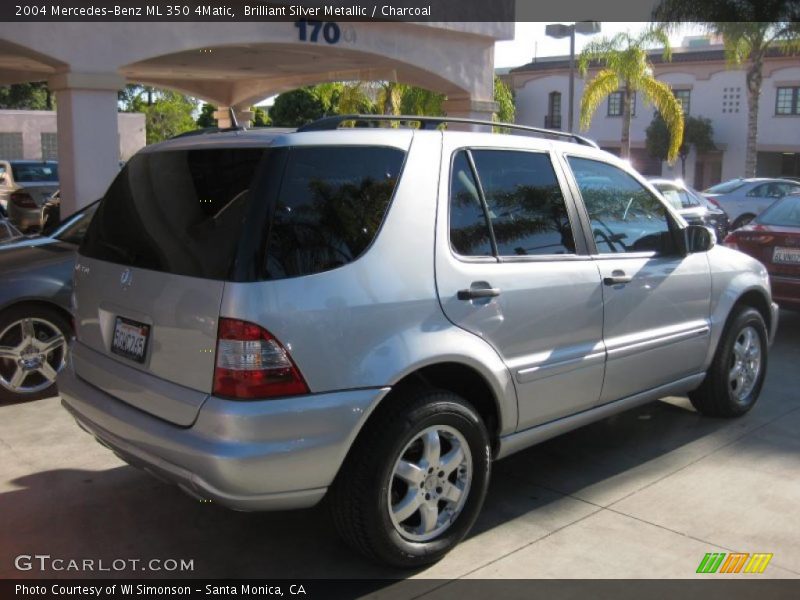 Brilliant Silver Metallic / Charcoal 2004 Mercedes-Benz ML 350 4Matic