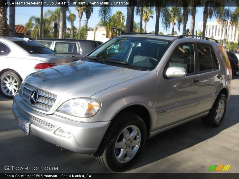 Brilliant Silver Metallic / Charcoal 2004 Mercedes-Benz ML 350 4Matic
