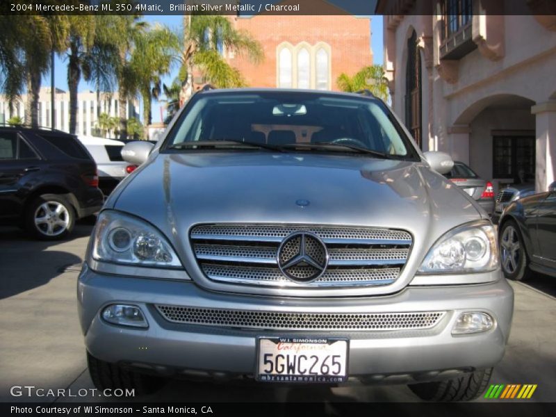 Brilliant Silver Metallic / Charcoal 2004 Mercedes-Benz ML 350 4Matic