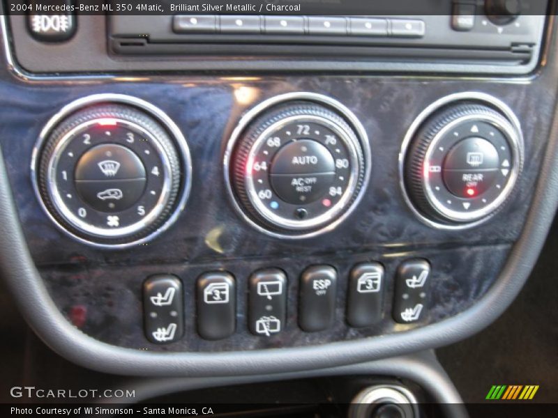 Brilliant Silver Metallic / Charcoal 2004 Mercedes-Benz ML 350 4Matic