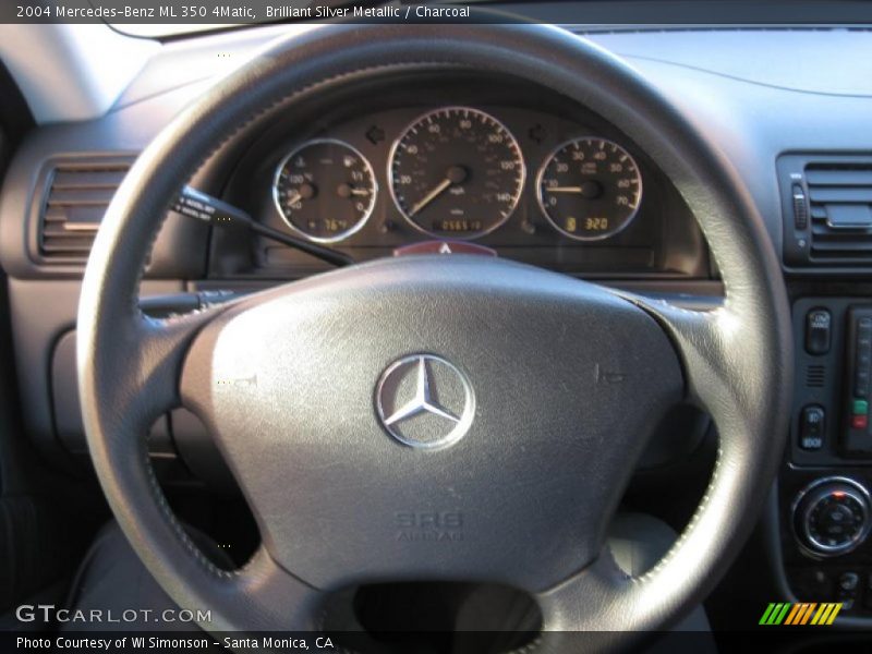 Brilliant Silver Metallic / Charcoal 2004 Mercedes-Benz ML 350 4Matic