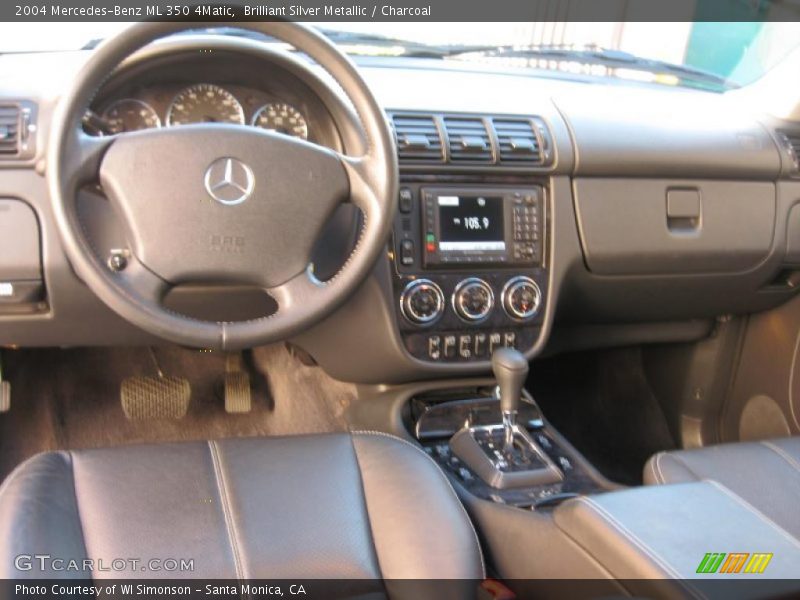 Brilliant Silver Metallic / Charcoal 2004 Mercedes-Benz ML 350 4Matic