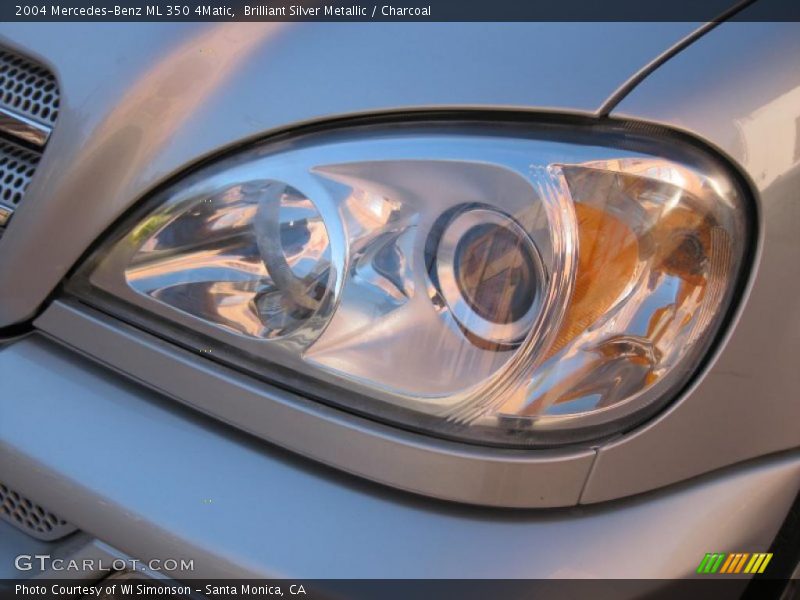 Brilliant Silver Metallic / Charcoal 2004 Mercedes-Benz ML 350 4Matic