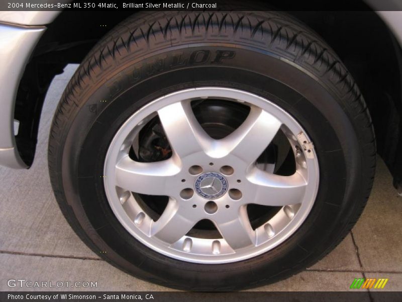 Brilliant Silver Metallic / Charcoal 2004 Mercedes-Benz ML 350 4Matic